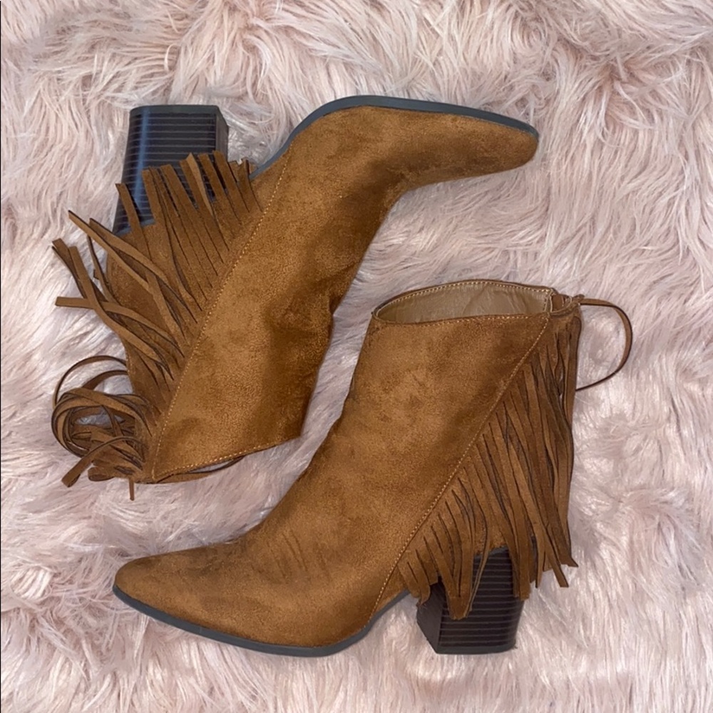 Fringe Suede Ankle Books